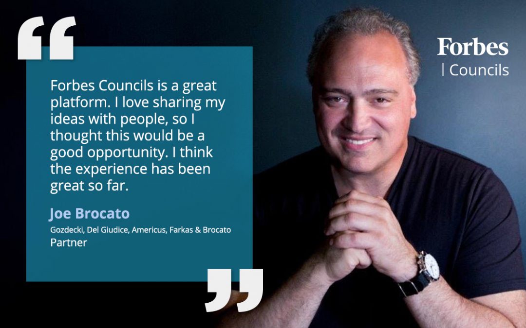 Joe  Brocato Values Forbes Councils as a Stellar Brand Through Which He Can Share Thought Leadership